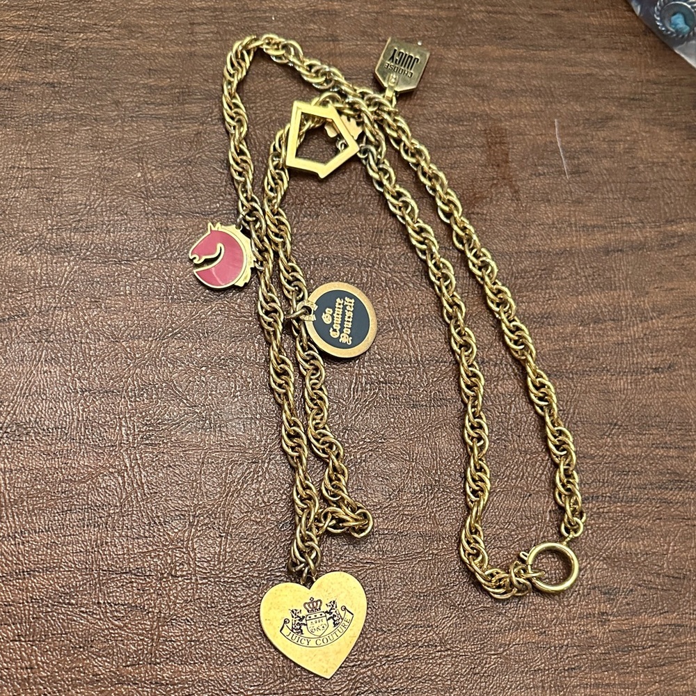Juicy couture Gold Charm Necklace